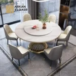 طاولة طعام بتصميم دائري فاخر