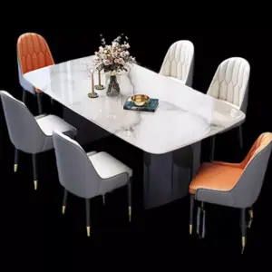 طاولة طعام رخامية بتصميم فخم وشيك 
