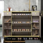 ⁦خزانة احذية بتصميم متدرج فخم⁩ - الصورة ⁦3⁩