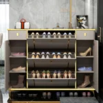 ⁦خزانة احذية بتصميم متدرج فخم⁩ - الصورة ⁦2⁩