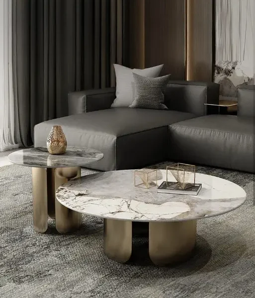 طاولة قهوة رخام بتصميم مميز