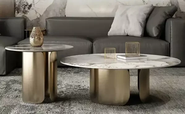طاولة قهوة رخام بتصميم مميز