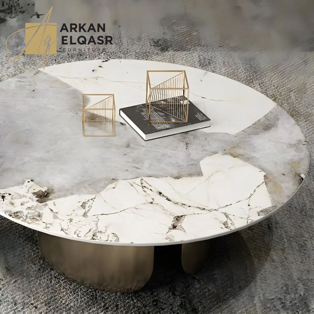 طاولة قهوة رخام بتصميم مميز