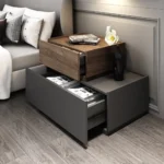 ⁦طاولة جانبية مودرن 2 درج بتصميم متدرج⁩ - الصورة ⁦2⁩