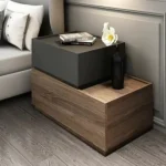 ⁦طاولة جانبية مودرن 2 درج بتصميم متدرج⁩ - الصورة ⁦3⁩
