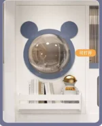 ⁦سرير أطفال فضائي بطابقين مع مزلق عملي⁩ - الصورة ⁦7⁩