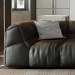 ⁦كنب صاله جلد بتصميم مودرن⁩ - الصورة ⁦3⁩