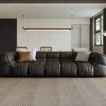 ⁦كنب صاله جلد بتصميم مودرن⁩ - الصورة ⁦5⁩