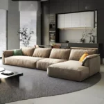 ⁦كنب زاوية مودرن من الجلد بتصميم ايطالي⁩ - الصورة ⁦7⁩