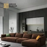 كنب زاوية مودرن من الجلد بتصميم ايطالي