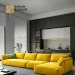 كنب زاوية مودرن من الجلد بتصميم ايطالي