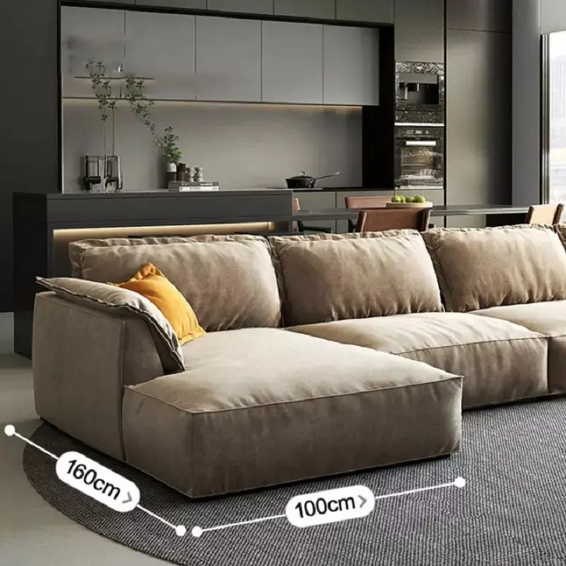 كنب زاوية مودرن من الجلد بتصميم ايطالي