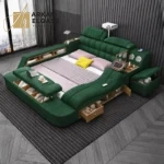 سرير مزدوج بتصميم متعدد الوظائف