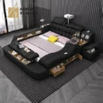 سرير مزدوج بتصميم متعدد الوظائف