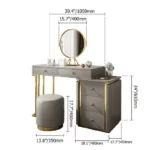 ⁦طاولة تسريحة مع كرسي و مرأة⁩ - الصورة ⁦7⁩