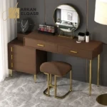 طاولة تسريحة مع كرسي ومرأة