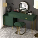 طاولة تسريحة مع كرسي ومرأة