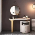 ⁦طاولة تسريحة بخزانة دائرية⁩ - الصورة ⁦2⁩