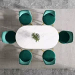 ⁦طاولة طعام رخام قابلة للطي⁩ - الصورة ⁦7⁩