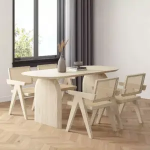 طاولة طعام خشب مع كراسي 