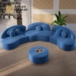 كنب مودرن بتصميم عصري بمقاعد منحنية