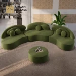 كنب مودرن بتصميم عصري بمقاعد منحنية