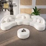 كنب مودرن بتصميم عصري بمقاعد منحنية