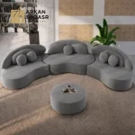 كنب مودرن بتصميم عصري بمقاعد منحنية
