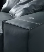 ⁦كنب زاوية مودرن من جلد لغرفة المعيشة⁩ - الصورة ⁦4⁩