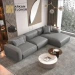 كنب زاوية مودرن من جلد لغرفة المعيشة