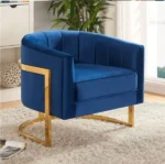 ⁦كرسي استرخاء منفرد من الاستيل المذهب⁩ - الصورة ⁦5⁩