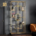 وحدة رفوف ديكور بتصميم هندسي مودرن