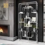 وحدة رفوف ديكور بتصميم هندسي مودرن