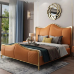 سرير غرفة نوم مميز مع طاولات جانبية