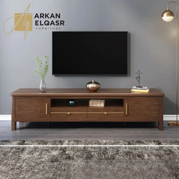 طاولة تلفاز من الخشب الفاخر تصميم ايطالي
