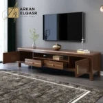 طاولة تلفاز من الخشب الفاخر تصميم ايطالي