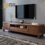 طاولة تلفاز من الخشب الفاخر تصميم ايطالي