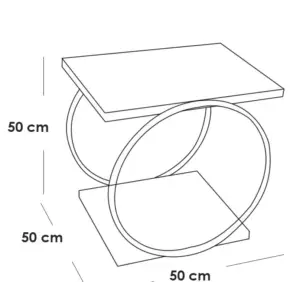 طاولة خدمة جانبية بخامات متنوعة