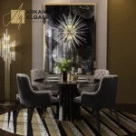 طاولة طعام مودرن بتصميم دائري ملكي فاخر