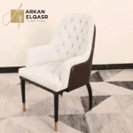 طاولة طعام رخام فاخرة بتصميم اسبانى مع كراسي
