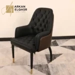 طاولة طعام رخام فاخرة بتصميم اسبانى مع كراسي