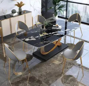 طاولة طعام رخام مع كراسي شيك