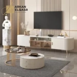 طقم طاولات تلفزيون و قهوة فخمة وانيقة