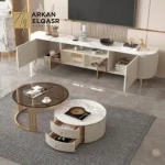 طقم طاولات تلفزيون و قهوة فخمة وانيقة