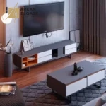 طقم طاولات قهوة وتلفاز مودرن شيك