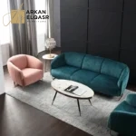 طقم جلوس فخم من كنب ثنائي و كرسي