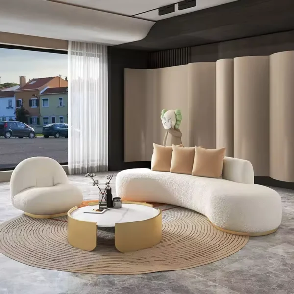 طقم كنب مميز متعدد مع طاولة قهوة