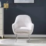 كرسي مودرن مخملي بمسند ذراعين