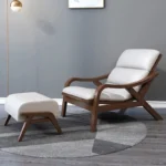 كرسي استرخاء مع مسند للقدم بتصميم ايطالى