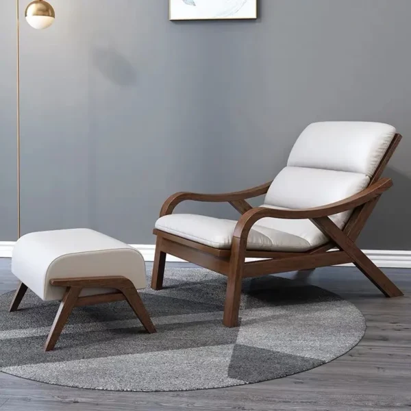 كرسي استرخاء مع مسند للقدم بتصميم ايطالى